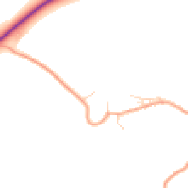 Daytime road noise heatmap for OX44 7JR