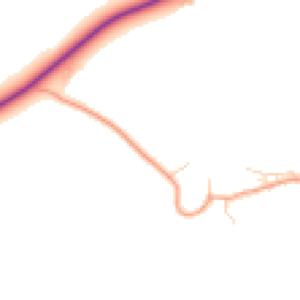 Daytime road noise heatmap for OX44 7JS