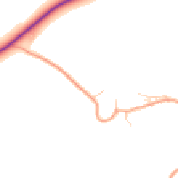 Daytime road noise heatmap for OX44 7JT