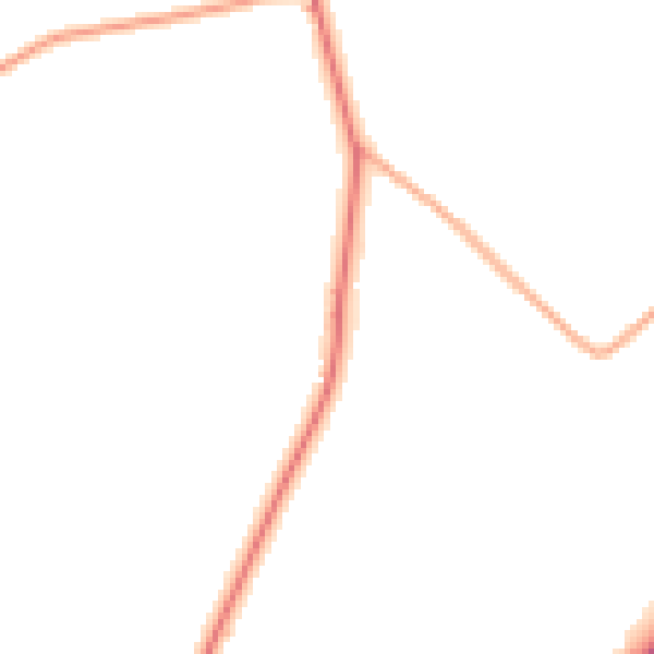 Daytime road noise heatmap for OX44 7NW