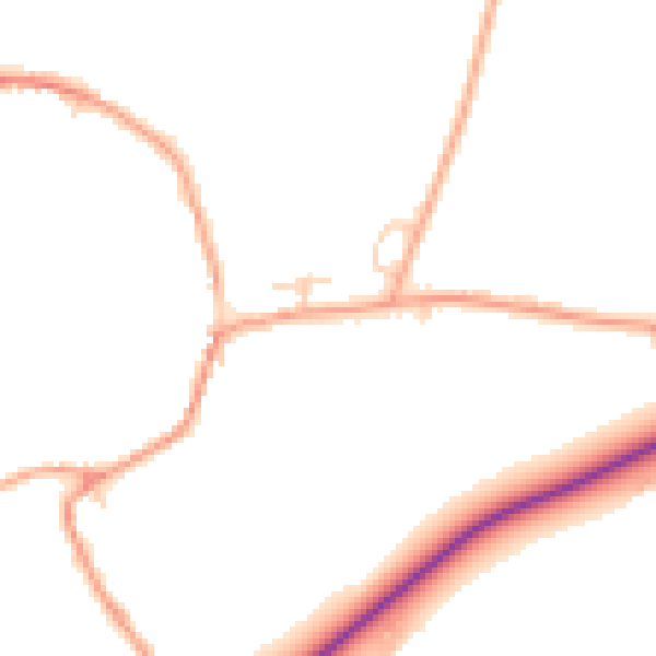 Daytime road noise heatmap for OX44 7NX