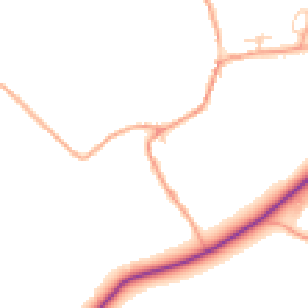 Daytime road noise heatmap for OX44 7PD