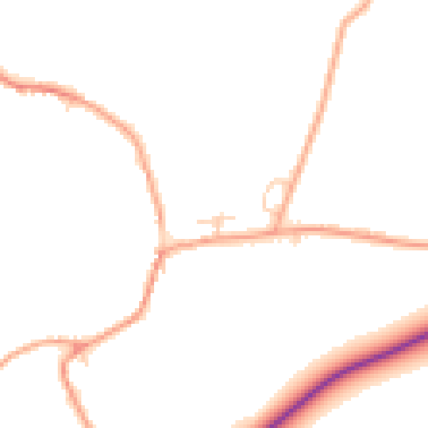 Daytime road noise heatmap for OX44 7PJ