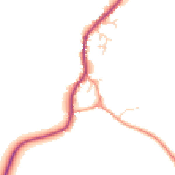 Daytime road noise heatmap for OX44 7PT