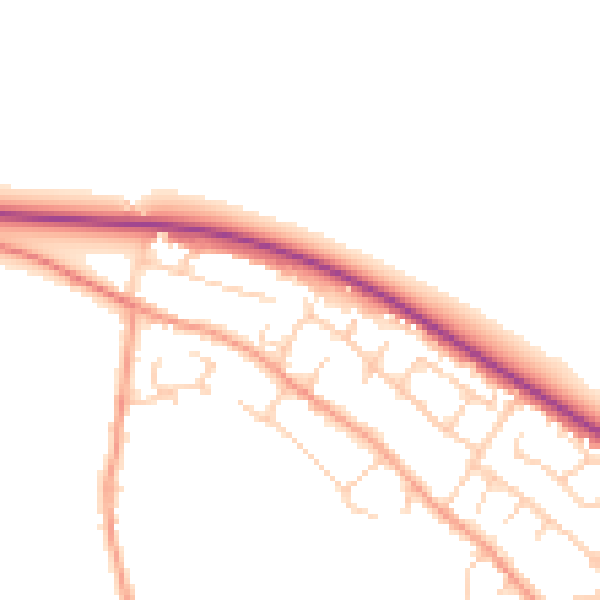 Daytime road noise heatmap for OX44 7QY