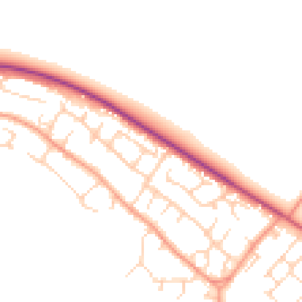 Daytime road noise heatmap for OX44 7RE