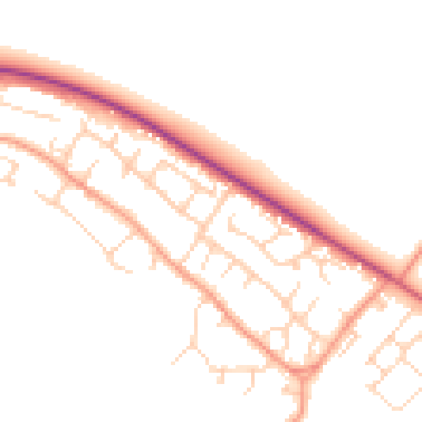 Daytime road noise heatmap for OX44 7RF
