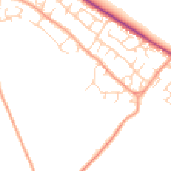 Daytime road noise heatmap for OX44 7SD