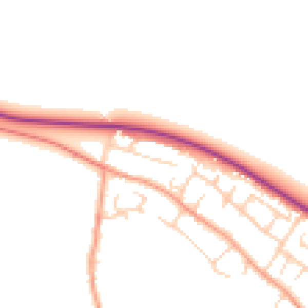 Daytime road noise heatmap for OX44 7SH