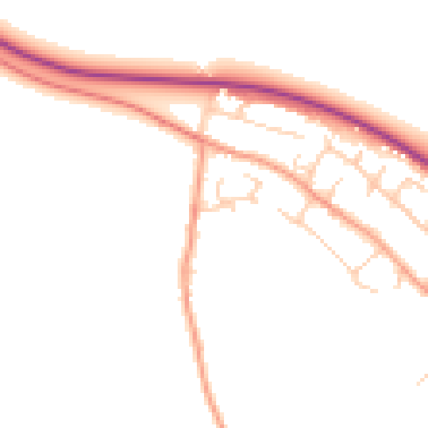 Daytime road noise heatmap for OX44 7SN