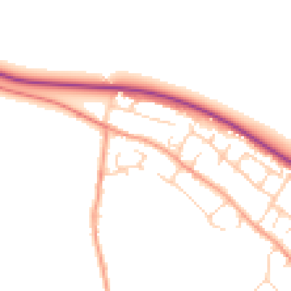 Daytime road noise heatmap for OX44 7SR
