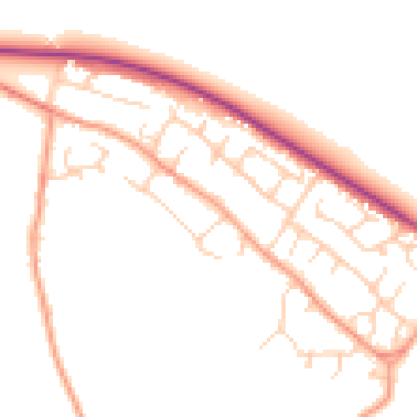 Daytime road noise heatmap for OX44 7SS