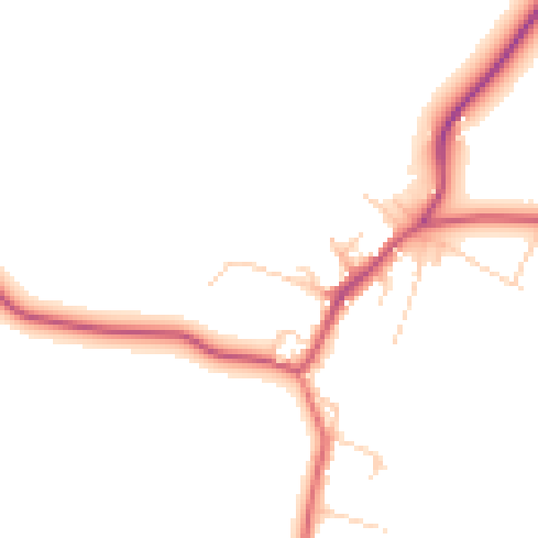 Daytime road noise heatmap for OX44 7TR