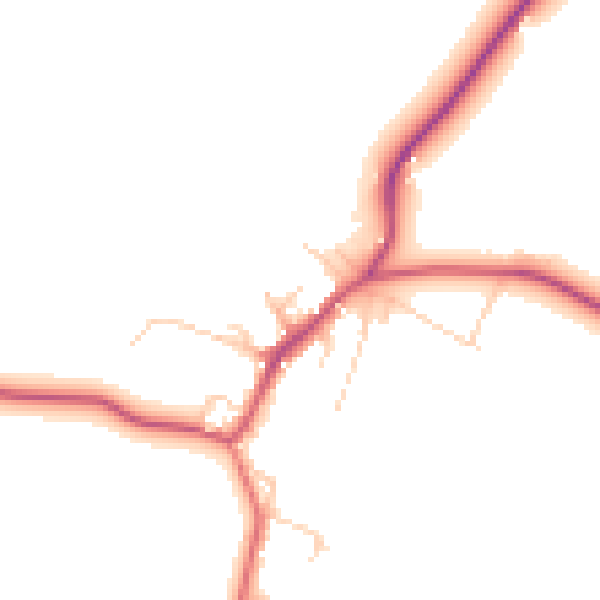 Daytime road noise heatmap for OX44 7TU