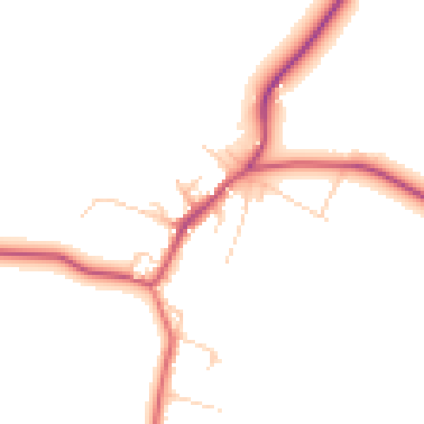 Daytime road noise heatmap for OX44 7TX
