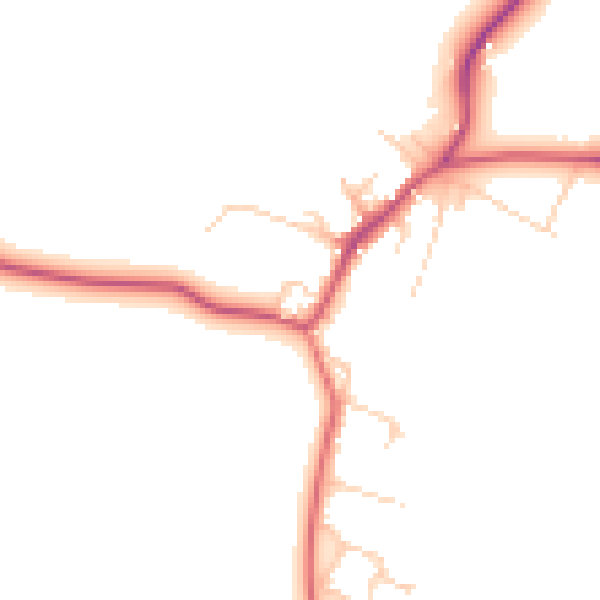 Daytime road noise heatmap for OX44 7XR