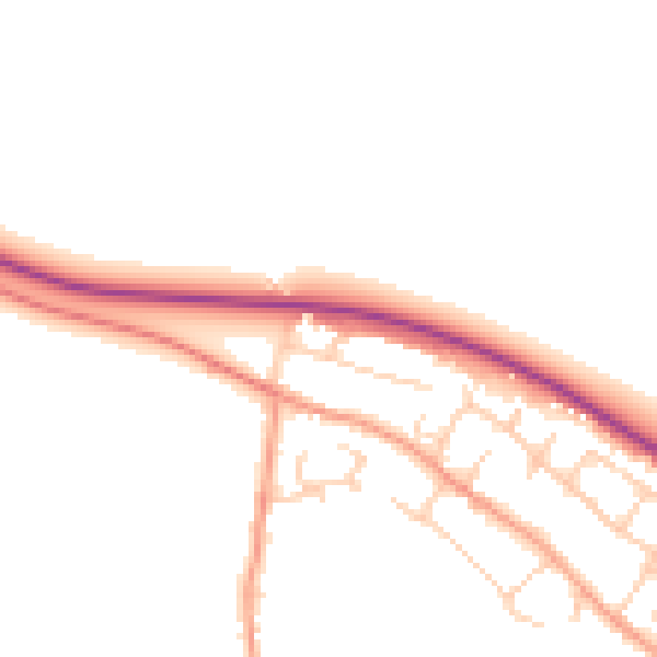Daytime road noise heatmap for OX44 7YN