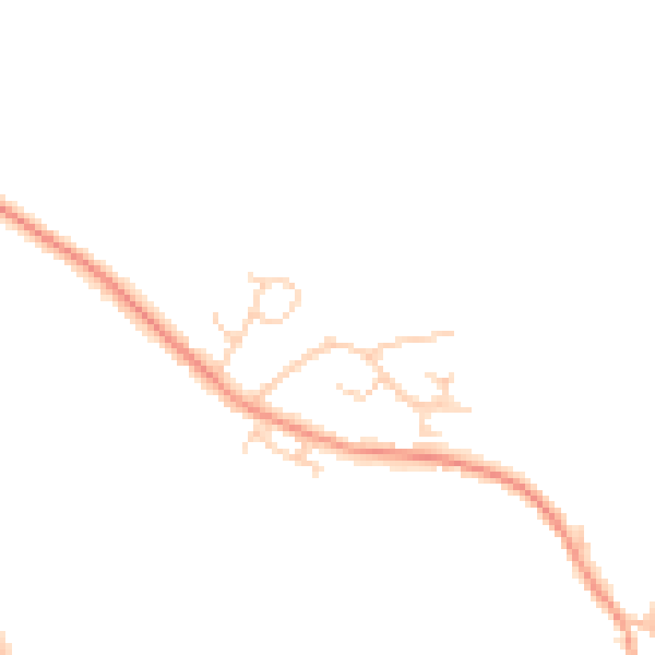 Daytime road noise heatmap for OX44 9AJ