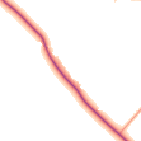 Daytime road noise heatmap for OX44 9BQ