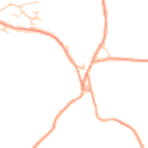 Daytime road noise heatmap for OX44 9DA