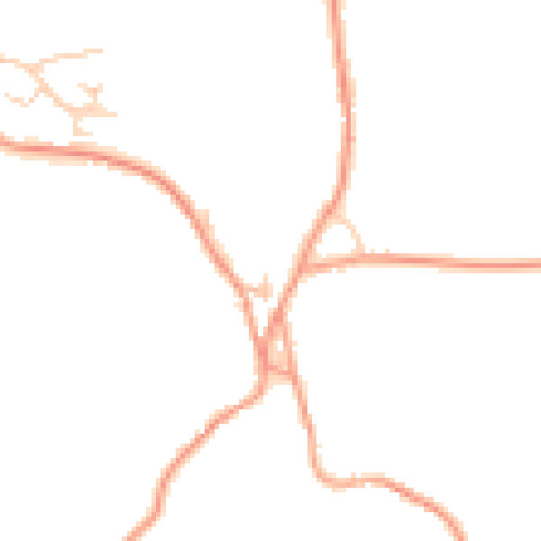 Daytime road noise heatmap for OX44 9DE
