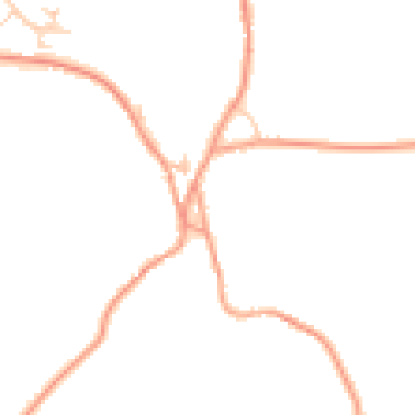 Daytime road noise heatmap for OX44 9DF