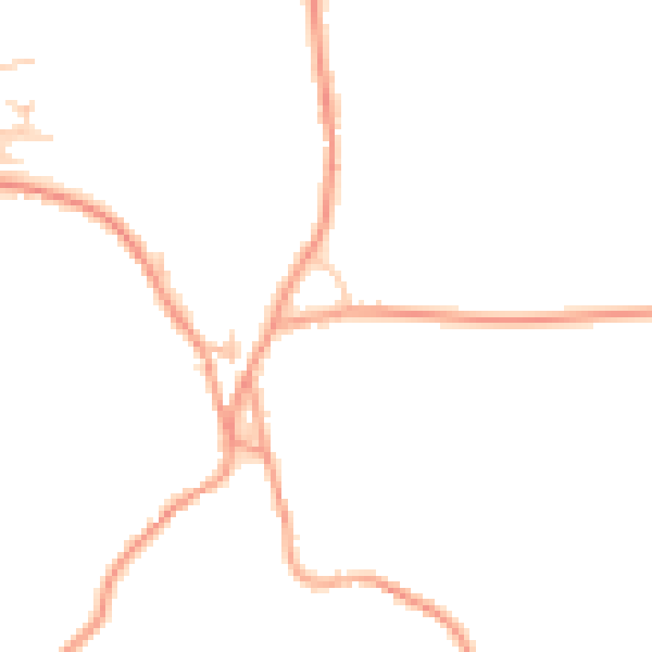 Daytime road noise heatmap for OX44 9EL