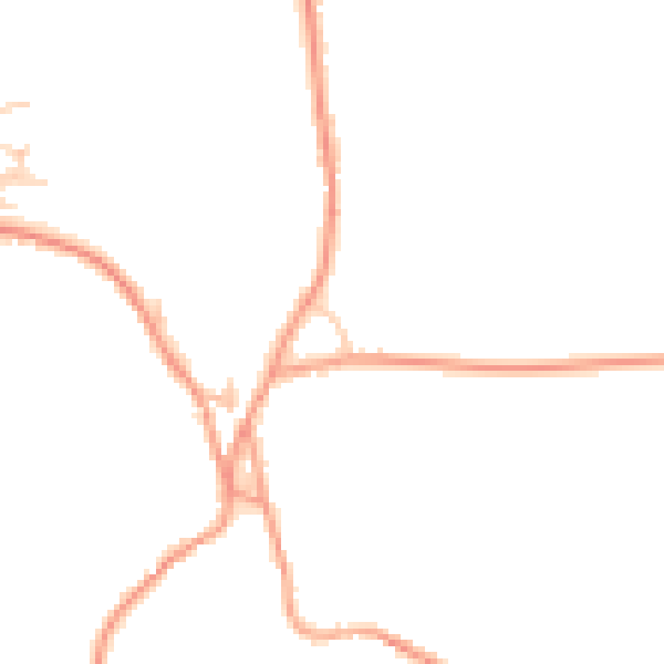 Daytime road noise heatmap for OX44 9EN