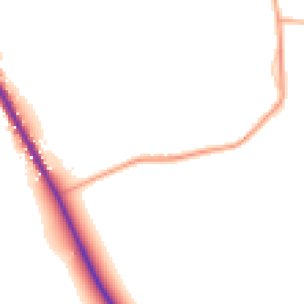 Daytime road noise heatmap for OX44 9LT