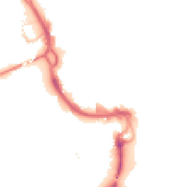 Night-time road noise heatmap for PE1 1DS