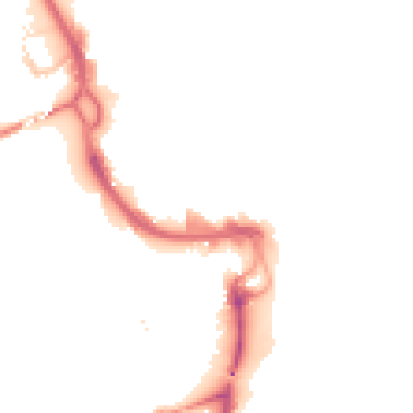 Night-time road noise heatmap for PE1 1DT