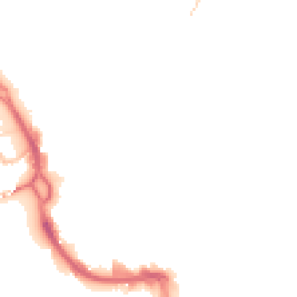Night-time road noise heatmap for PE1 1GY