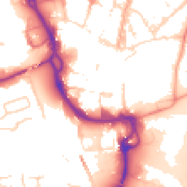 Daytime road noise heatmap for PE1 1JA
