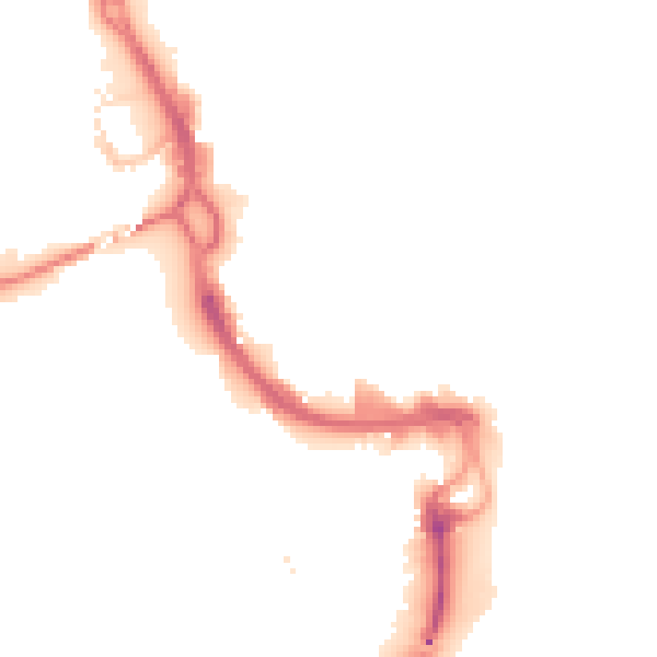 Night-time road noise heatmap for PE1 1JA