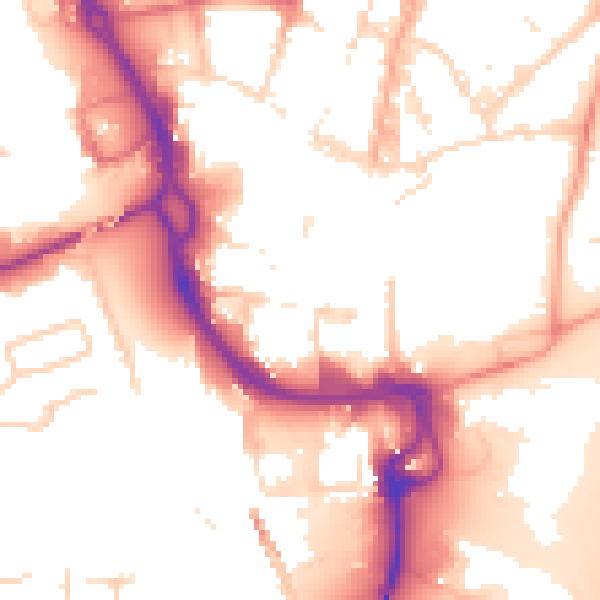 Daytime road noise heatmap for PE1 1JL