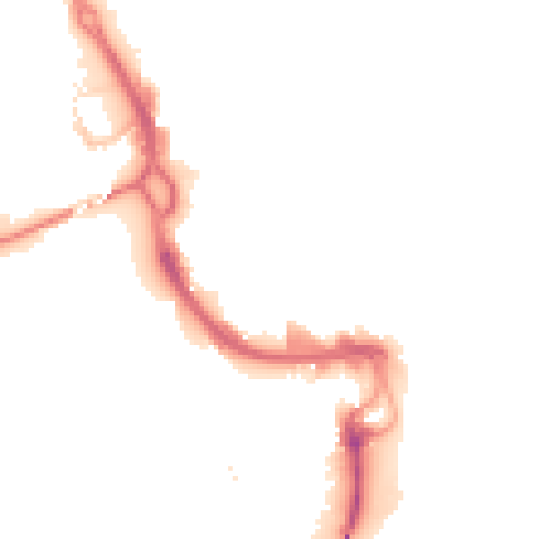 Night-time road noise heatmap for PE1 1JL