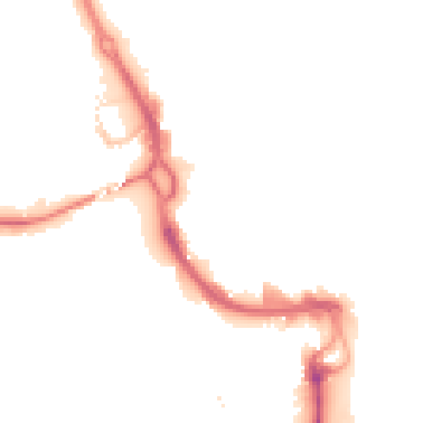 Night-time road noise heatmap for PE1 1NA