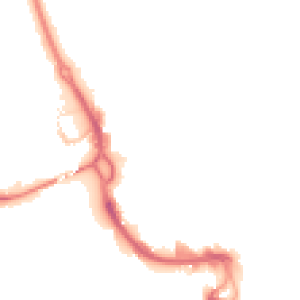 Night-time road noise heatmap for PE1 1NS