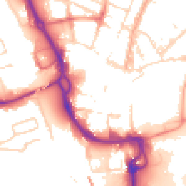 Daytime road noise heatmap for PE1 1PA