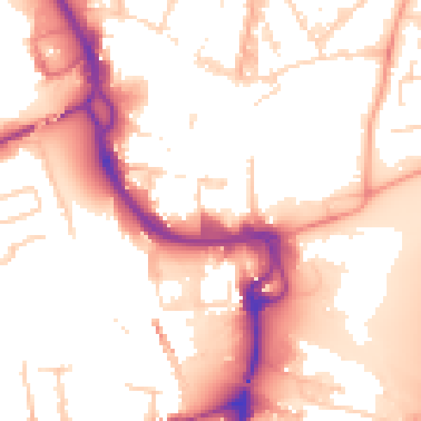 Daytime road noise heatmap for PE1 1PF