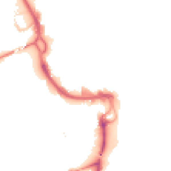 Night-time road noise heatmap for PE1 1PF