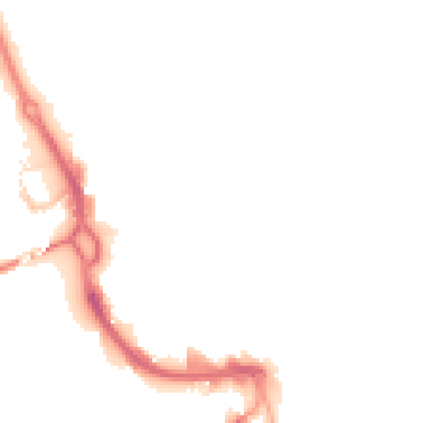 Night-time road noise heatmap for PE1 1PX