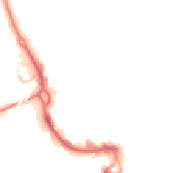 Night-time road noise heatmap for PE1 1PY