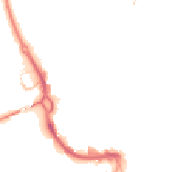 Night-time road noise heatmap for PE1 1PZ