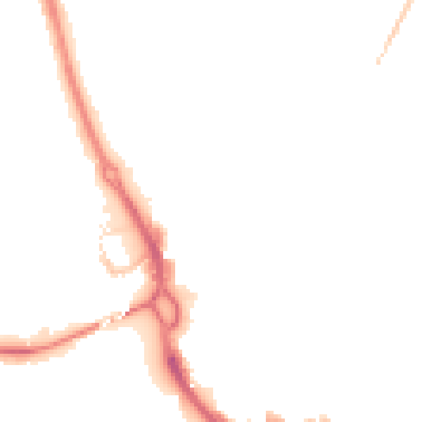 Night-time road noise heatmap for PE1 1RG