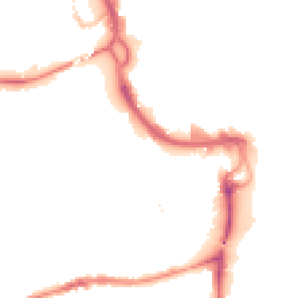 Night-time road noise heatmap for PE1 1SE
