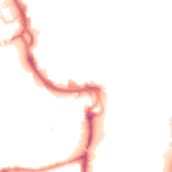 Night-time road noise heatmap for PE1 1YX
