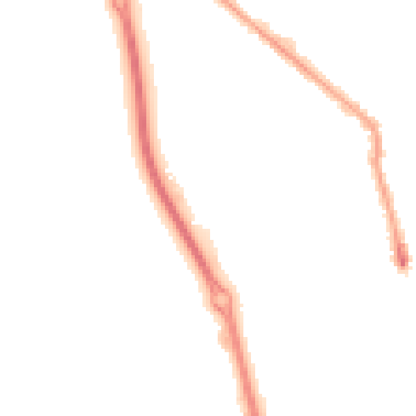 Night-time road noise heatmap for PE1 2LD