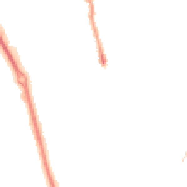 Night-time road noise heatmap for PE1 2NP