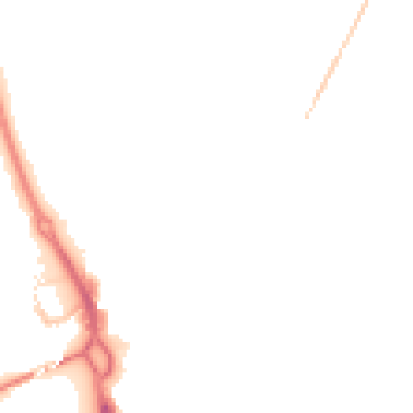 Night-time road noise heatmap for PE1 2RX